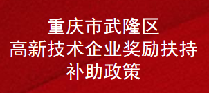 重庆市武隆区高新技术企业奖励扶持补助政策(图1)