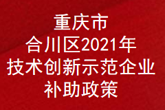 重庆市合川区2021年技术创新示范企业奖励扶持补助政策(图1)