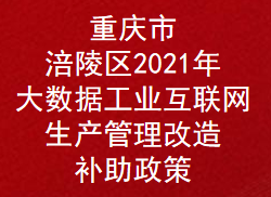 重庆市涪陵区2021年大数据工业互联网生产管理改造项目补助奖励扶持政策(图1)