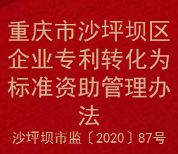 重庆市沙坪坝区企业专利转化为标准资助管理办法(图1)